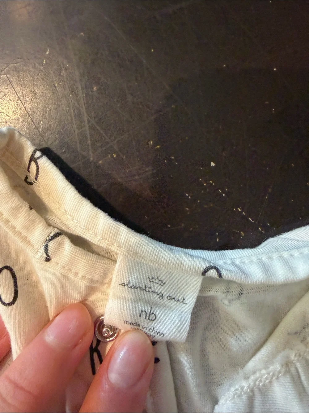 Starting Out Cream Footed One-Piece with Alphabet Print